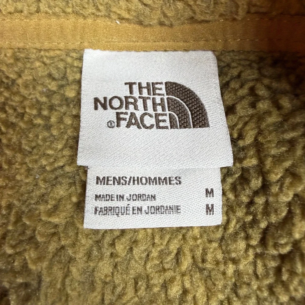 The North Face Gordon Lyons Full Zip Fleece Vest Mens Medium Olive Gold Heather